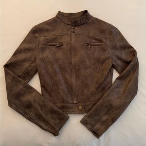 Lioness Dark Brown Leather Jacket
